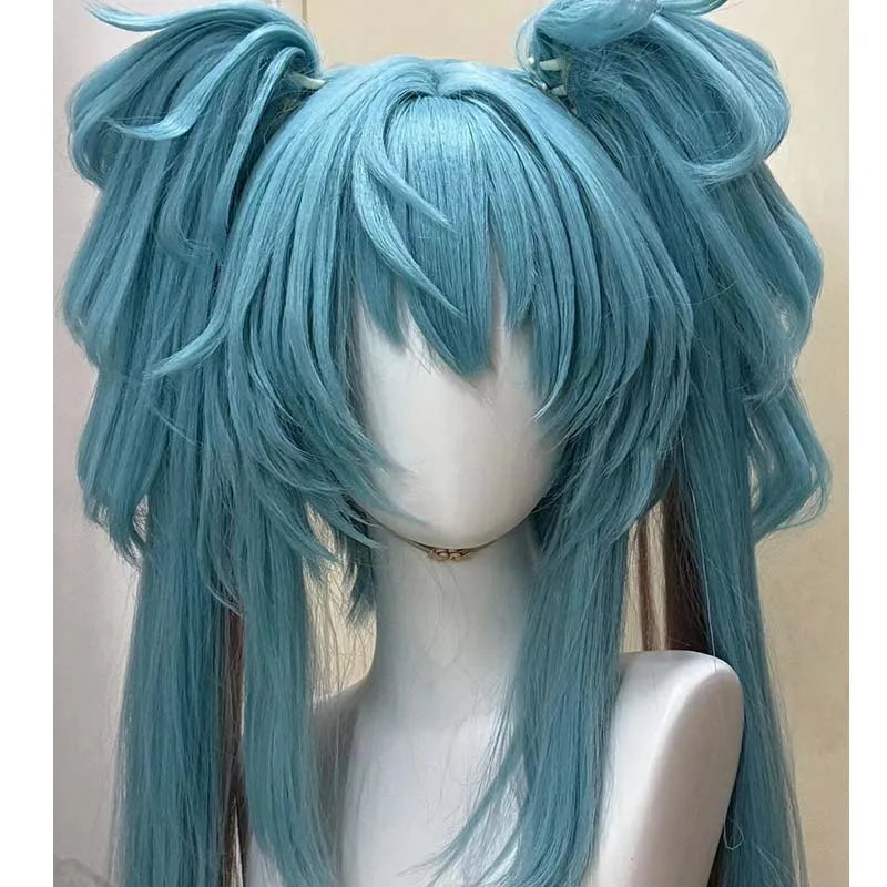 Anime Mikuu Snow And Demon Cosplay Wig 90cm 120cm Heat Resistant Fiber