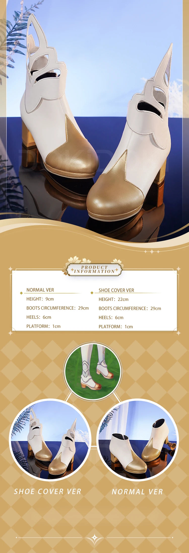 IN STOCK Traveler Lumine Shoes Game Genshin Impact Cosplay DokiDoki-SR Genshin Impact Traveler Lumine Cosplay Shoes