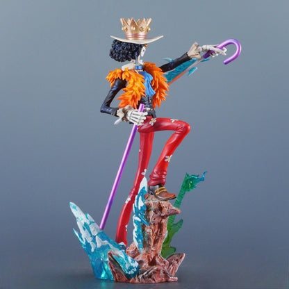 33cm Anime ONE PIECE Brook PVC Figure Action Statue Desktop Ornament Collection Model Toy Gift - With Box