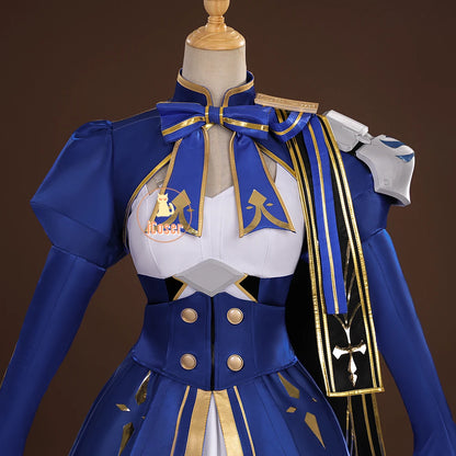 iCoser Honkai Star Rail Fate Saber Cosplay Costume Wig Dress Uniform Headwear Carnival Halloween Party Women Girls Props Gifts