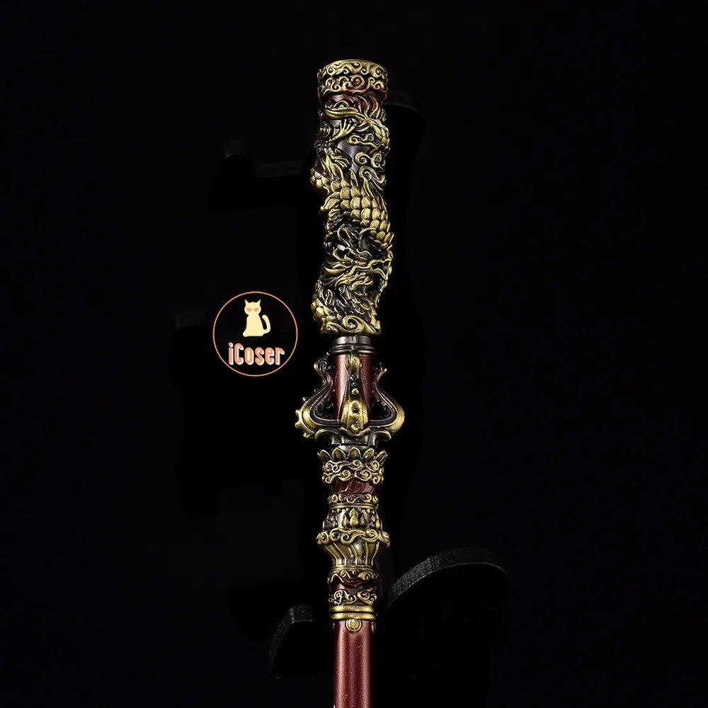 Black Myth Wukong Sun Wukong Golden Cudgel Monkey King Weapon Cosplay 35CM Metal Props Accessory for Boys Kids Birthday Gifts