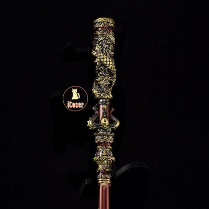 Black Myth Wukong Sun Wukong Golden Cudgel Monkey King Weapon Cosplay 35CM Metal Props Accessory for Boys Kids Birthday Gifts