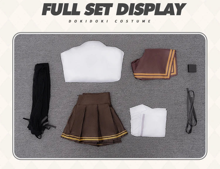 IN STOCK Bureido Cosplay Costume Game【S-3XL】DokiDoki-N Women Sexy White Dress Bureido Maid Costume Plus Size