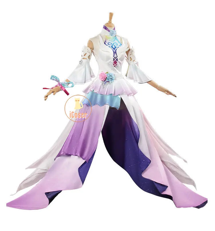 Honkai Star Rail Cyrene Cosplay Costume Wig Dress Headwear Earrings New Skin 5-star Outfit Elysia Amphoreus Halloween Women Girl