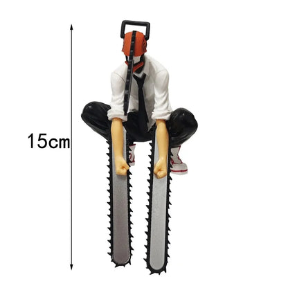Viral Chainsaw Man Denji Collectible Figure - Car & Room Dual-Use Decoration, Poseable Doll, Christmas & New Year Holiday