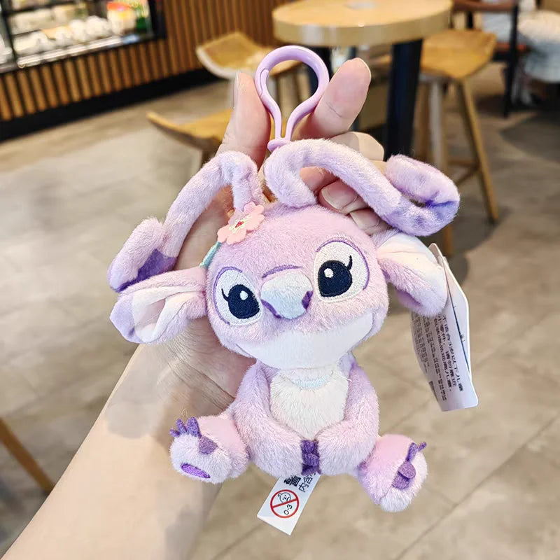 Disney Stitch Angel Toy Story Kawaii Plush Doll Cartoon Anime Stuffed Toy Keychain Pendant Toys Birthday Gift For Kids Boys Girl