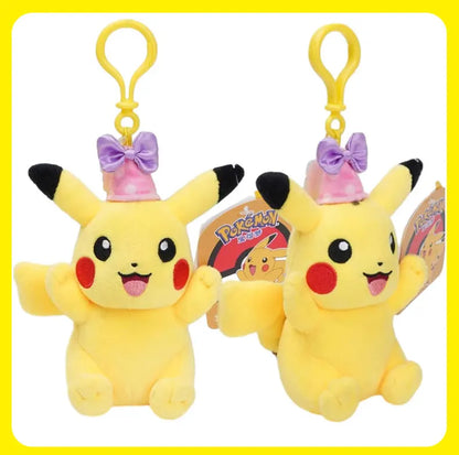 Pokemon Pikachu Mew Squirtle Charmander Kawaii Plush Toy Pendant School Bag Backpack Pendant Key Ring Small Doll Birthday Gift