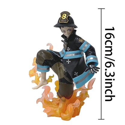 16cm/6.3inch Enn Enn no Shouboutai Anime Figure Shinra Kusakabe Action Figure Room Decorations PVC Adult Collection Model Toys