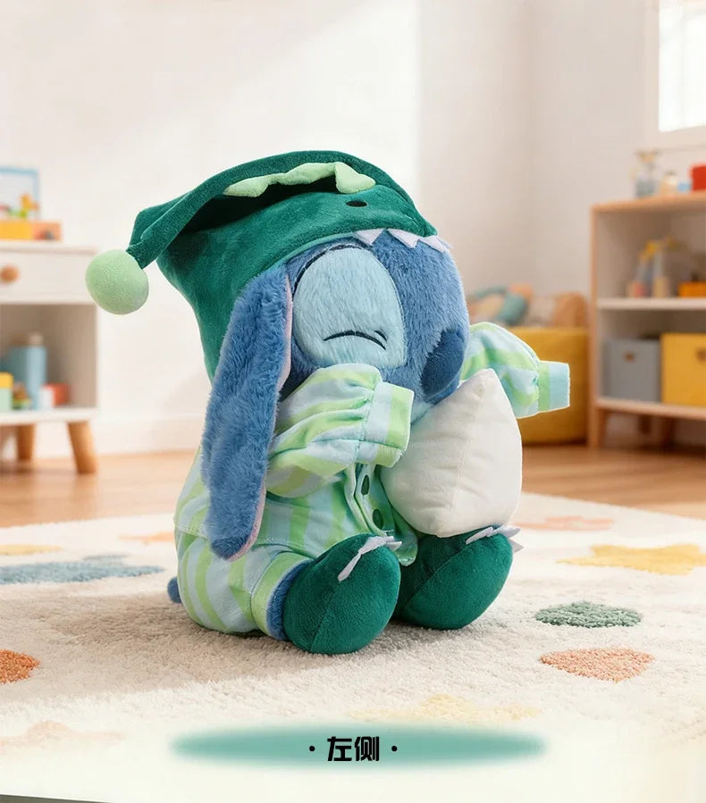New 50cm Disney Cartoon Dinosaur Pajamas Stitch Plush Toy Body Pillow Cushion Sleeping Doll Room Decoration Toy Birthday Present