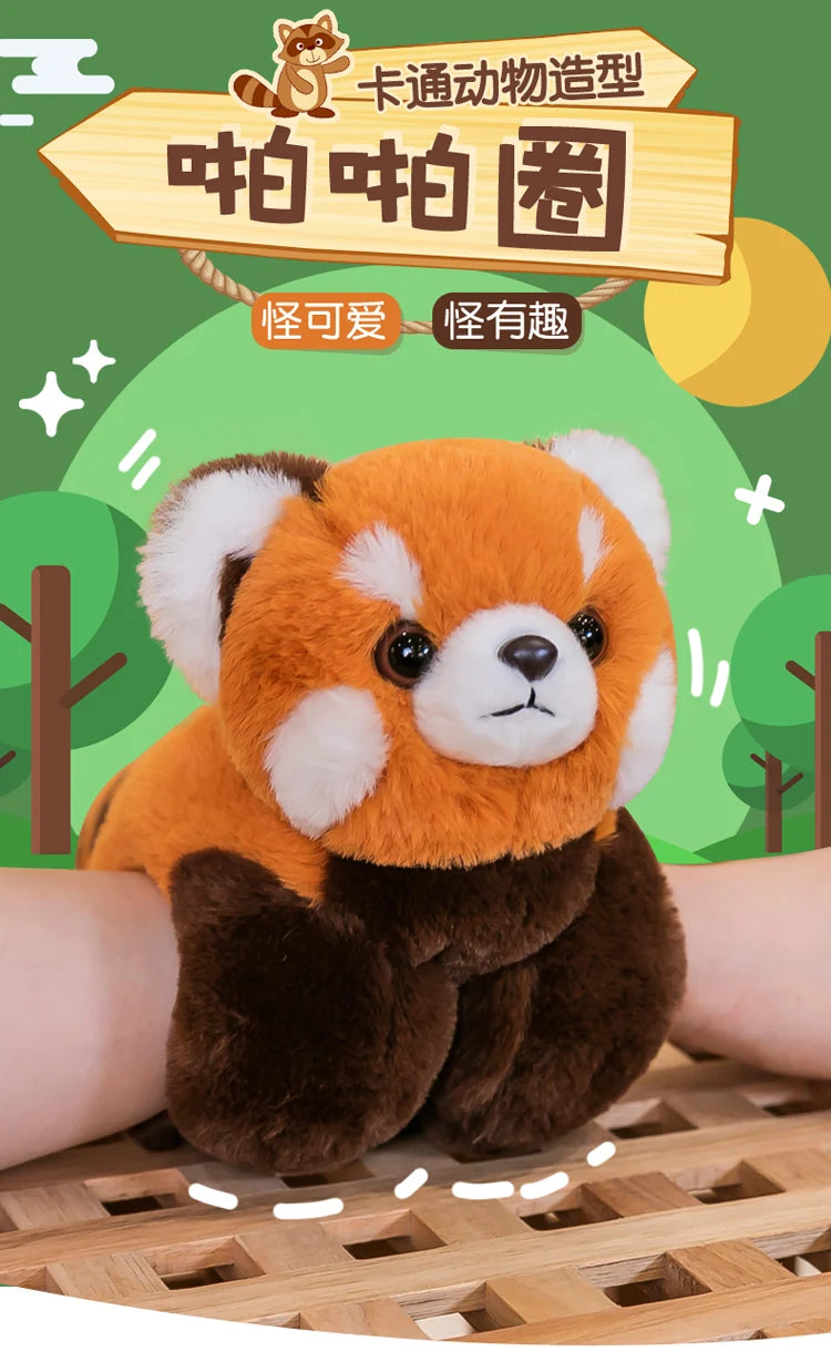 A Panda Doll Lying on Its Wrist in A Lap Lap, A Plush Toy Bracelet in Plush Stuffed Animal Kids Birthday Christmas Gift Stitch