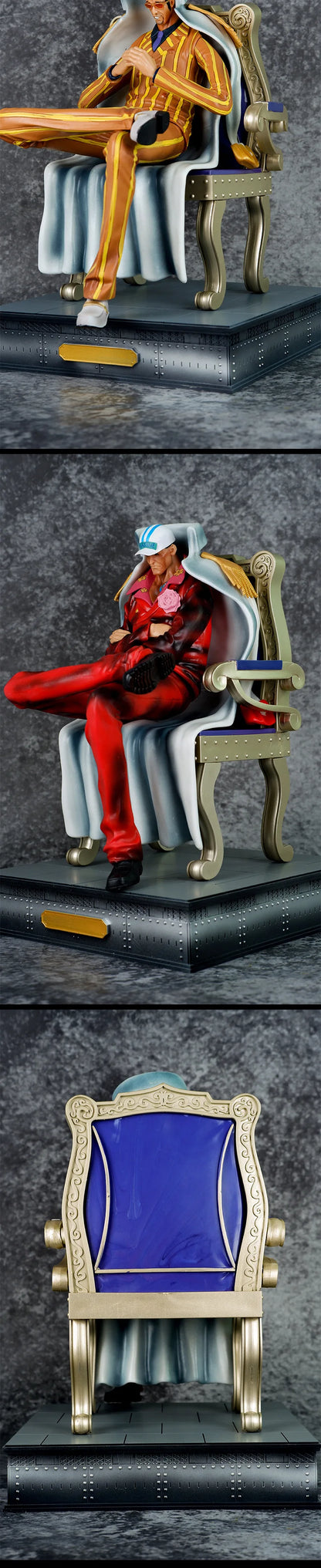 29CM One Piece Anime Figure Admirals Kizaru Akainu Aokiji Sitting position Figures Collectible Decoration Doll Model Boy Toy