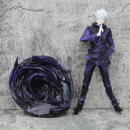 25CM Anime Jujutsu Kaisen Satoru Gojo Figure UNO Unlimited Space Fighting Posture Model Toy Gift Collection Action Figure PVC