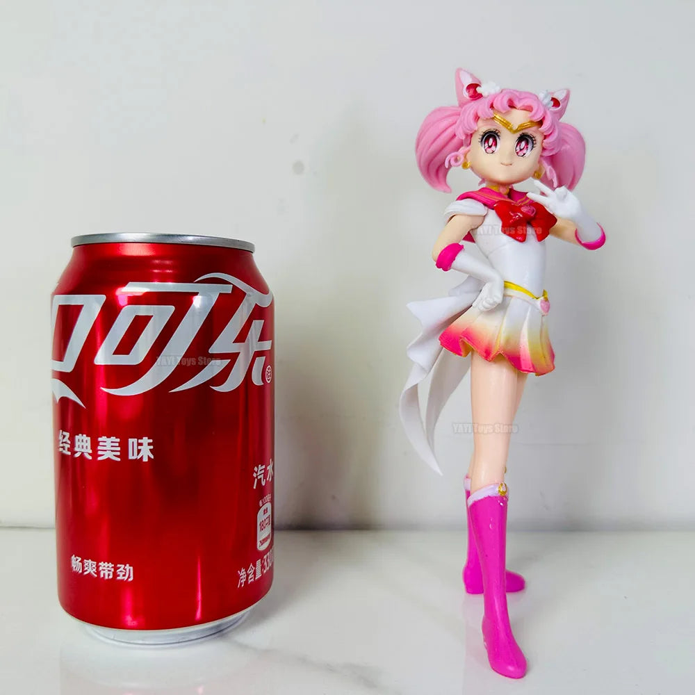 17cm Pretty Guardian Sailor Moon Cosmos Anime Figure The Movie Glitter Glamours Super Sailor Chibi Moon Action Figurine Toy Gift