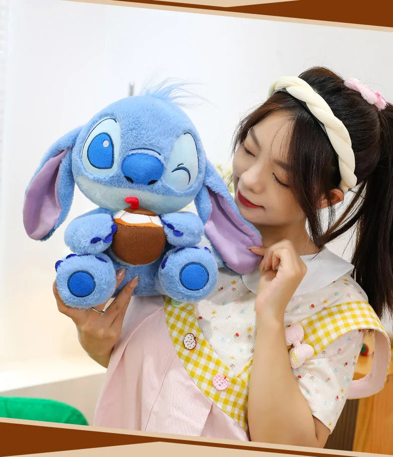 Disney 30-70cm Lilo&Stitch Cute Cartoon Dolls Toys Anime Soft Stuffed Dolls Pillow Appease Toys Birthday Decoration Toys Girls