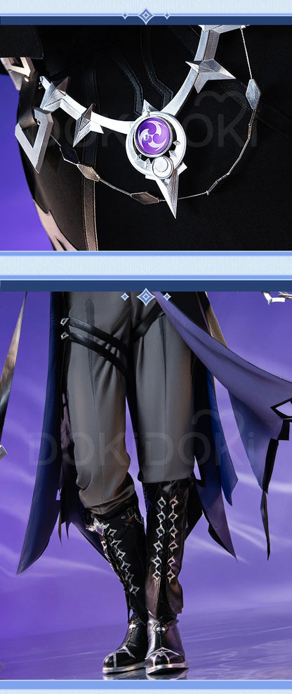 IN STOCK Flins Cosplay Costume Game Genshin Impact【S-3XL】DokiDoki-N Kyrll Chudomirovich Flins Men Halloween Costume Plus Size