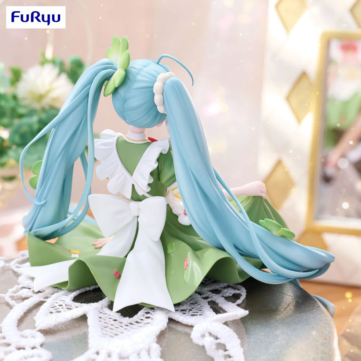 Bandai Hatsune Miku Flower Fairy Four-Leaf Clover 15CM PVC Model