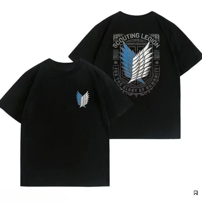 Attack on Titan Anime Oversize T-shirt Men Women Short Sleeve Casual Tee Cotton Unisex Streetwear Cosplay Harajuku Tops Y2k