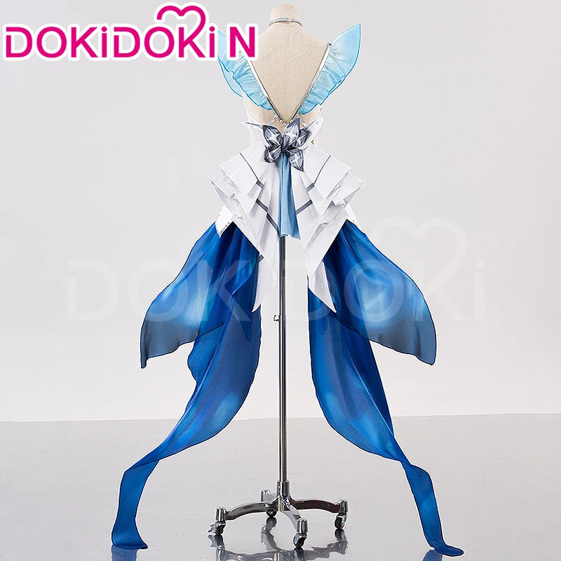 IN STOCK The Shorekeeper Cosplay Costume Game Wuthering Waves【XS-3XL】DokiDoki-N Women Blue Christmas Costume Dress Plus Size