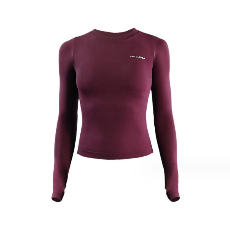 Long Sleeve Yoga Shirt for Women – Sport Top Fitness Wear Gym Running Femme Jersey