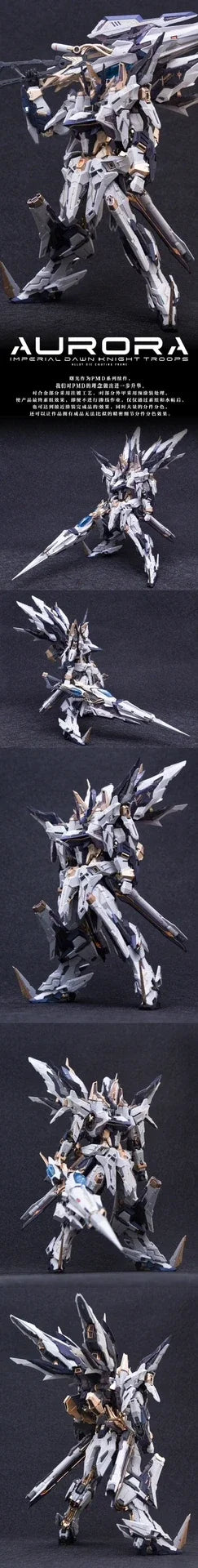 Aurora Series Alloy Die Cast Skeleton Action Figurine Mecha High Detail Articulated Assembly Model Toy Desktop Decore Boy Gifts