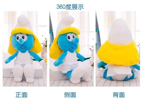 New 40cm Cartoon Character Creative Smurf Cute Plush Toy Kawaii Doll Children’s Soothing Toy Birthday Gift Christmas Gift