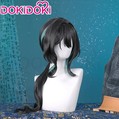 IN STOCK Ruan Mei Wig Game Honkai: Star Rail DokiDoki Cosplay Wig Women 75cm Black Long Hair Honkai Ruanmei Wig Free Wig Cap