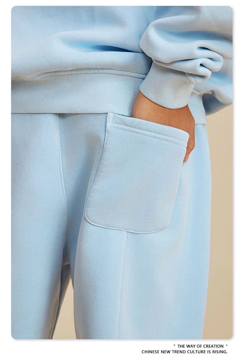ZODF 2025 Autumn Winter Men’s Washed Fleece Sweatpants 355gsm Loose Retro Joggers Streetwear HY0653