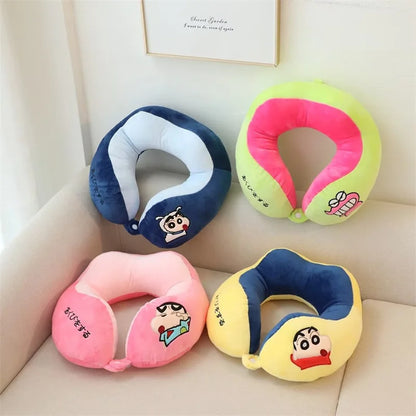 Crayon Shin Chan Plush U-shaped Pillow Kawaii Soft And Comfortable Portable Pillow Anime Cartoon Plush Neck Pillow Gifts