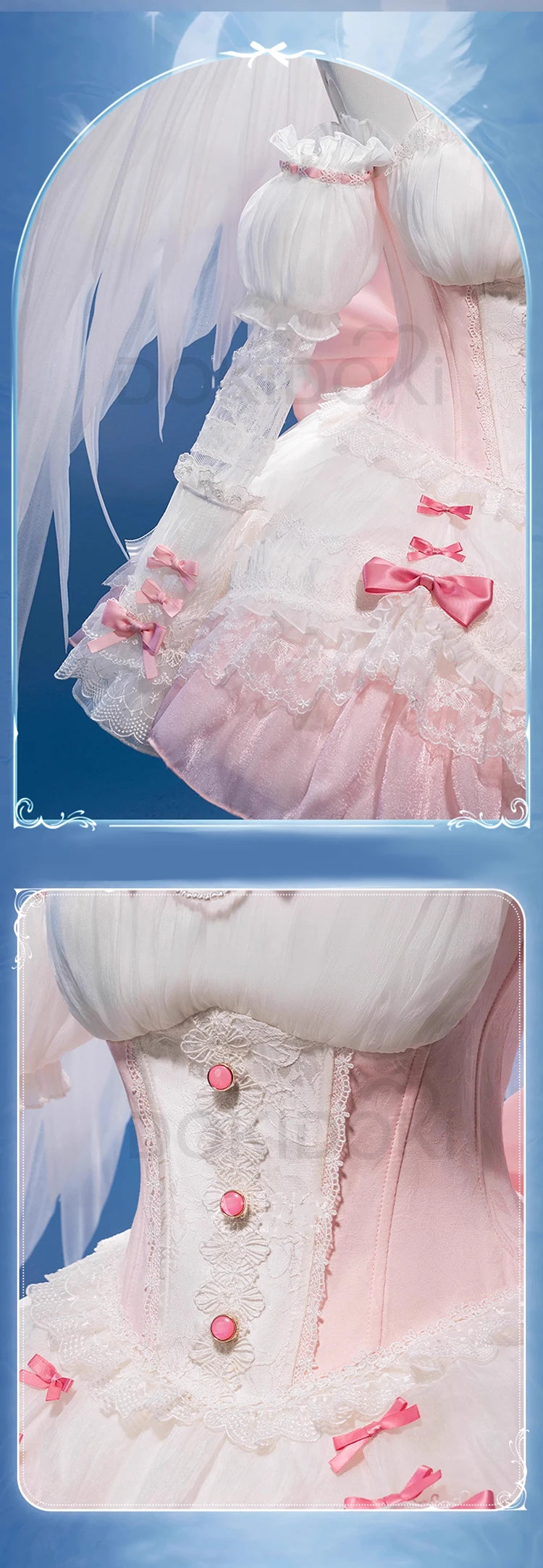 Tsukiyomi Utau Doujin Cosplay Costume Anime Shugo Chara! DokiDoki-R Halloween Devil Angel Utau Cosplay