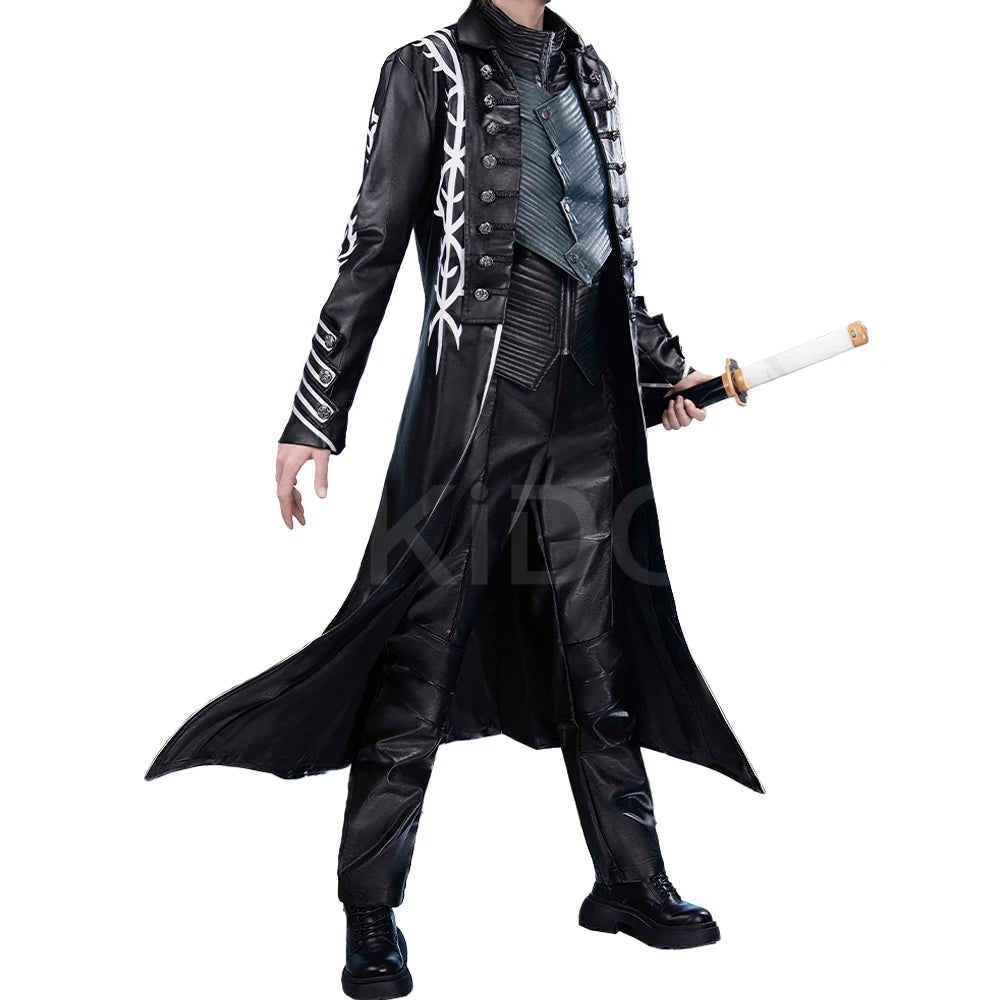 Vergil Cosplay Cotsume Game Cosplay【S-3XL】DokiDoki-R Vergil Nelo Angel Cosplay Slayer Men Halloween Costume Plus size