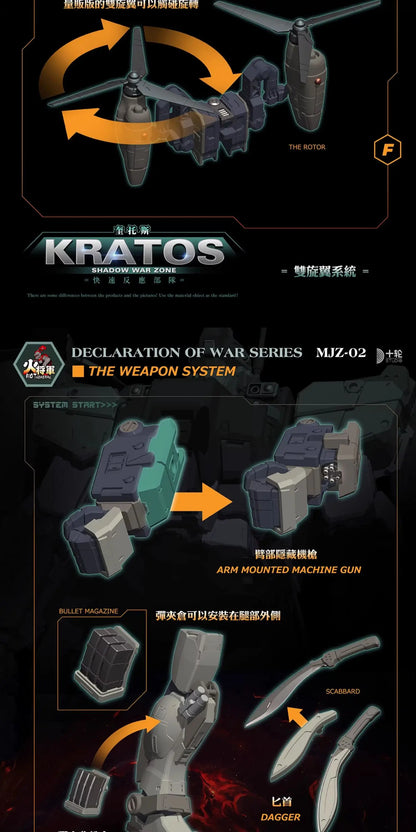 Bandai Fire General Kratos Mecha Model 1/100 ABS