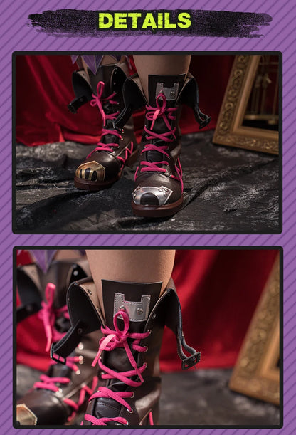 UWOWO Game League of Legends Cosplay LOL Cos Jinx Cosplay Shoes LOL Arcane Young Ver Jinx Shoes