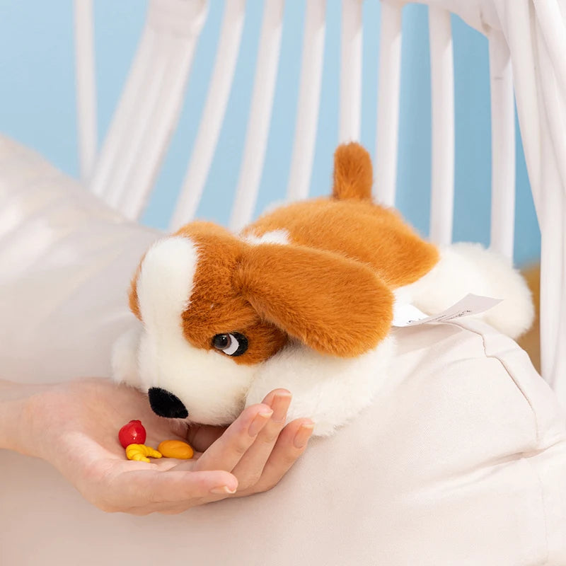 20cm Kawaii Furry Friend Stuffed Animal Dog Soft Toy Lying Puppy Panda Monkey Plushies Cute Wrist Support Plush Doll