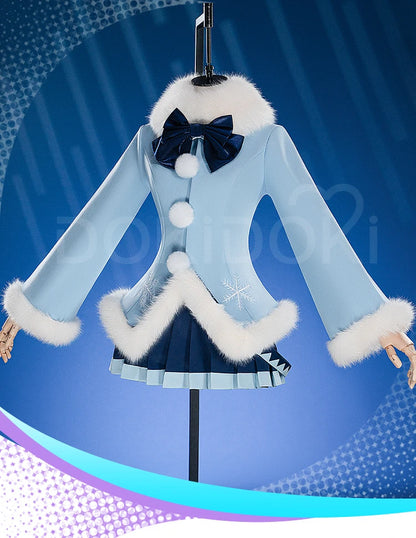 Mikuu Cosplay Costume DokiDoki-R Mikku Women Cute Winter Costume Snow Mikuu Cosplay
