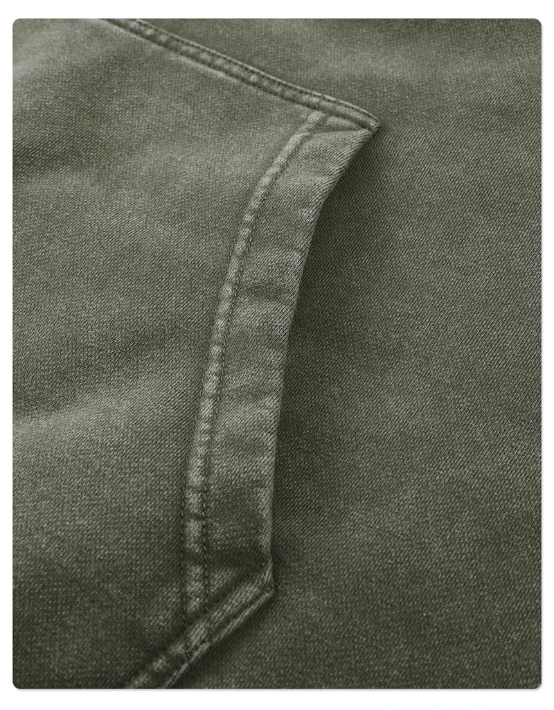 ZODF New Autumn Men's Washed Heavy Weight Cotton Hoodies Unisex Retro Fake 2 Peice 430gsm Loose Edge Hooded Pullovers HY1082