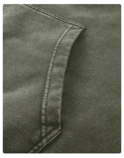 ZODF New Autumn Men's Washed Heavy Weight Cotton Hoodies Unisex Retro Fake 2 Peice 430gsm Loose Edge Hooded Pullovers HY1082