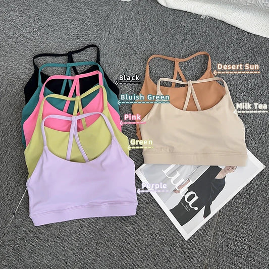 Women Fitness Sports Bra Top Sexy Beauty Back Shockproof Quick-Dry Gym Crop for Running Pilates Yoga