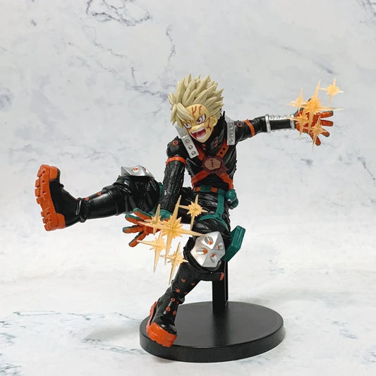 18cm Boku no Hero Academia Anime Figure Bakugo Katsuki Action Figure Midoriya Izuku/Todoroki Shoto Figurine PVC Collection Toys