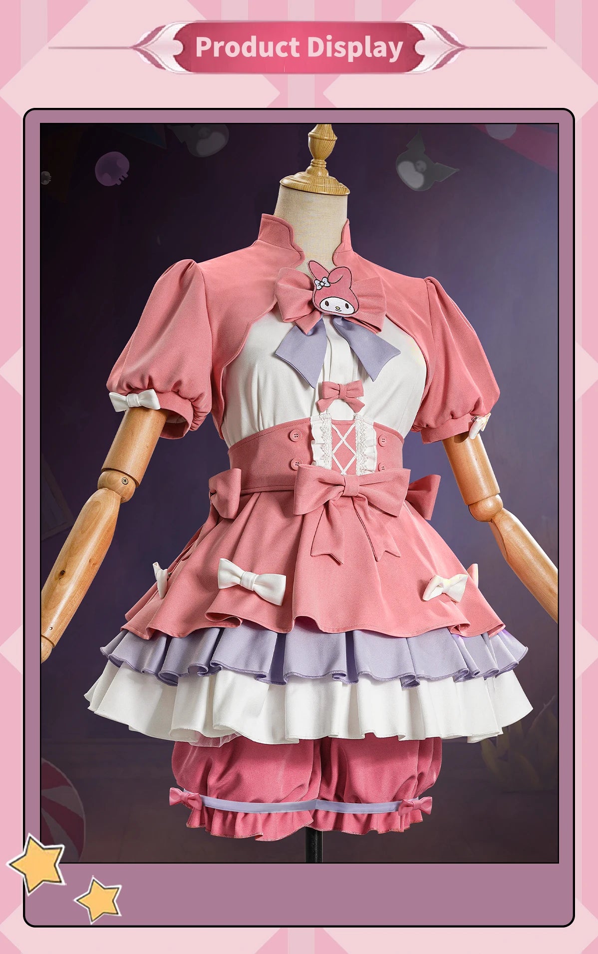 UWOWO Collab series: Game Identity Crossover II Cheerleader Cosplay Costume Pink Costume