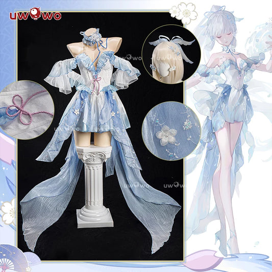 PRE SALE UWOWO Ayaka Cosplay Game Genshin Impact Fanart Ayaka Frost Waltz Cosplay Costume Halloween Costume