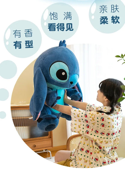 80cm Big Size Disney LILO & Stitch Anime Plush Stuffed Doll Room Plushies Pillow Kawaii Ornaments Children's Holiday Gifts