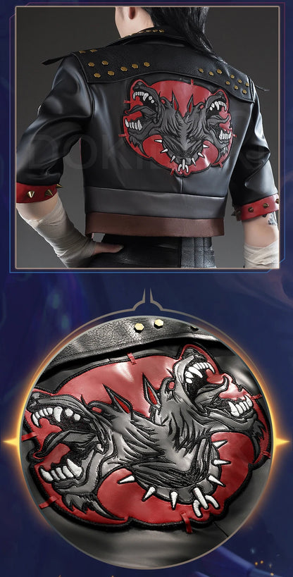 IN STOCK Vii Cosplay Costume Game Cosplay【S-3XL】DokiDoki-SR Women Suit Costume Cosplay Coat Black Suit Vii Tattoo Plus Size