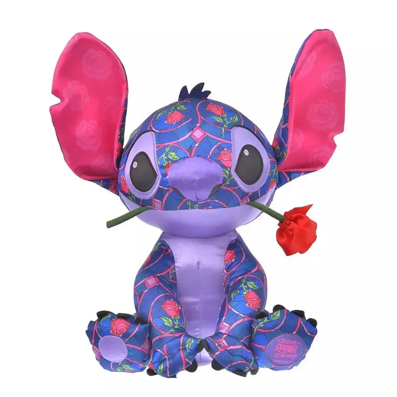 Limited Edition Stitch Cartoon Lilo & Stitch Rose Doll Plush Toy Kawaii Comfort Doll Birthday Gift for Girls Genuine Disney Toy