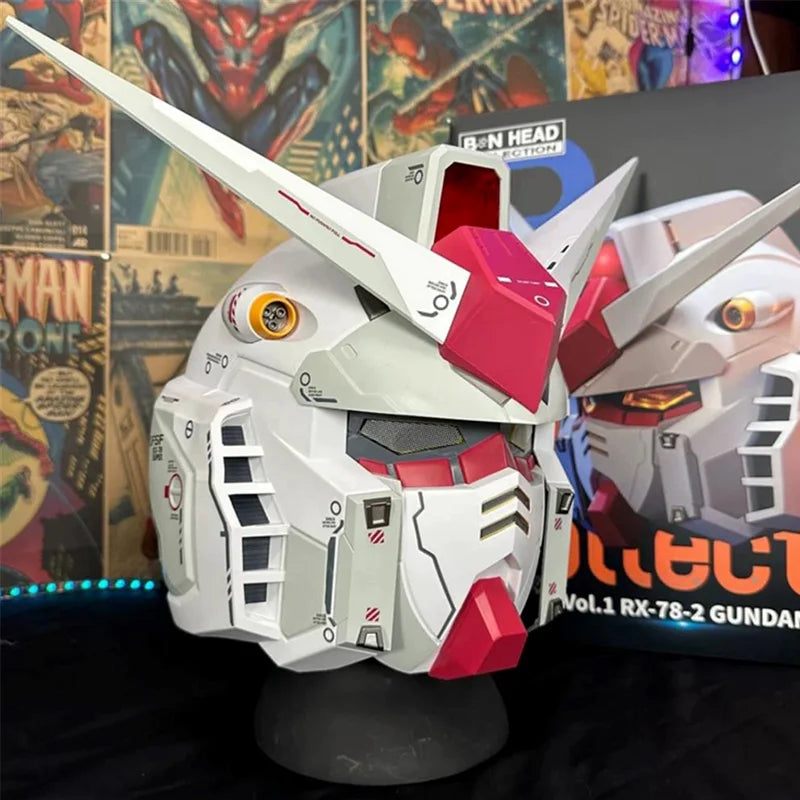 In Stock RX-78-2 Helmet Cosplay Msak Accessory Toy Action Figures Model LED Light-Up Collect Ornaments Gifts
