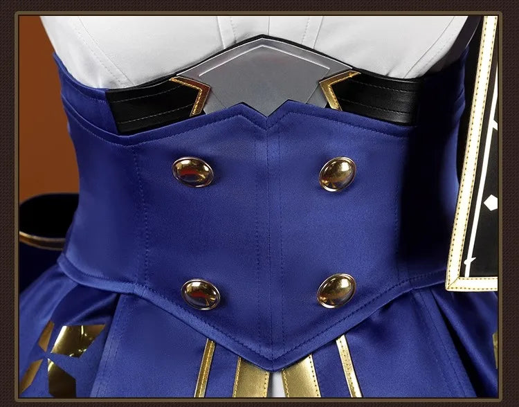 iCoser Honkai Star Rail Fate Saber Cosplay Costume Wig Dress Uniform Headwear Carnival Halloween Party Women Girls Props Gifts