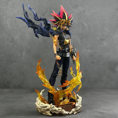 2025 28cm Anime Duel Monsters Yugi Muto Figure PVC Statue Model with 2 Heads Collectible Decoration Toy Christmas Gift