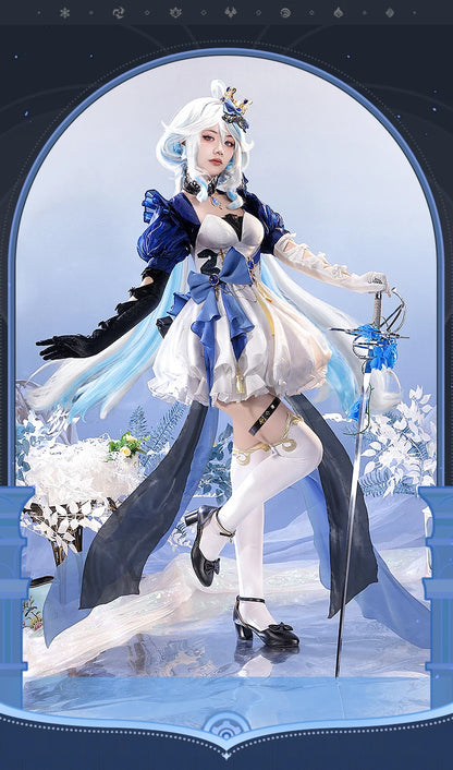 Furina Focalors Doujin Cosplay Costume Game Genshin Impact DokiDoki-SR Fontaine Furina Alice Women Cute Doujin Dress
