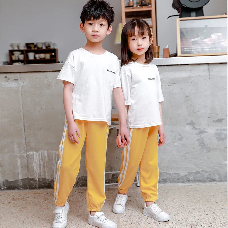 Kids Pants Girls Trousers Spring Summer Autumn Clothes Children's Long Pants Side-Stripe Casual Pants for 3 to 4 5 6 7 8 9 Years