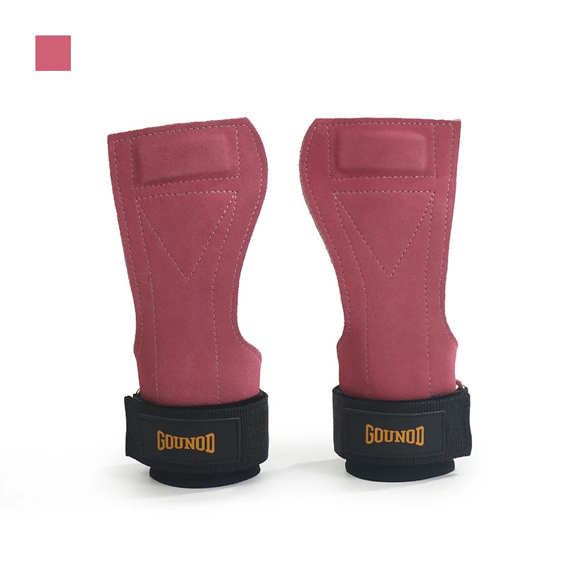 The Codex Cowhide Gym Grips with Wrist Wraps for Men and Women – Weightlifting Fitness Workout Palm Guards
