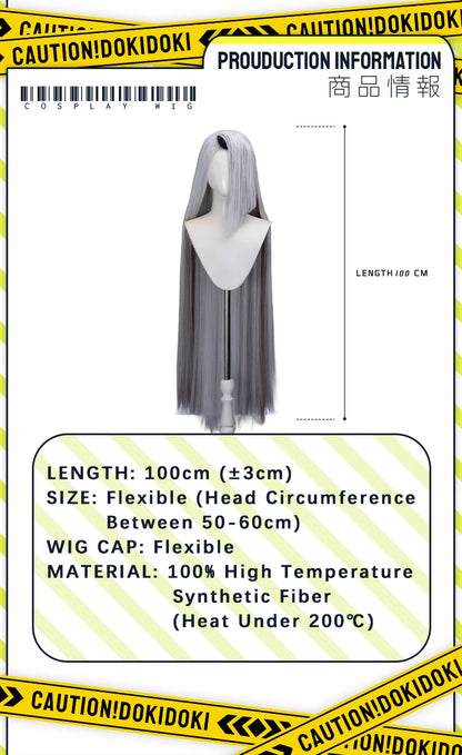 IN STOCK Vaggie Cherry Boom Lillth Morningstar Wig Anime DokiDoki 100cm Long Hair Lillth Cosplay Pre Crimped Wig Free Cap